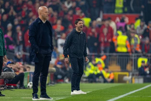 Football - UEFA Champions League - League Phase - Liverpool FC v Bologna FC 1909 LIVERPOOL, ENGLAND - Wednesday, October 2, 2024: Bayer Leverkusen s head coach Xabi Alonso during the UEFA Champions League game between Liverpool FC and Bologna FC 1909 at Anfield. (Photo by David Rawcliffe Propaganda) LIVERPOOL Anfield MERSEYSIDE ENGLAND  Copyright: xDavidxRawcliffex P2024-11-05-Liverpool_Leverkusen-9