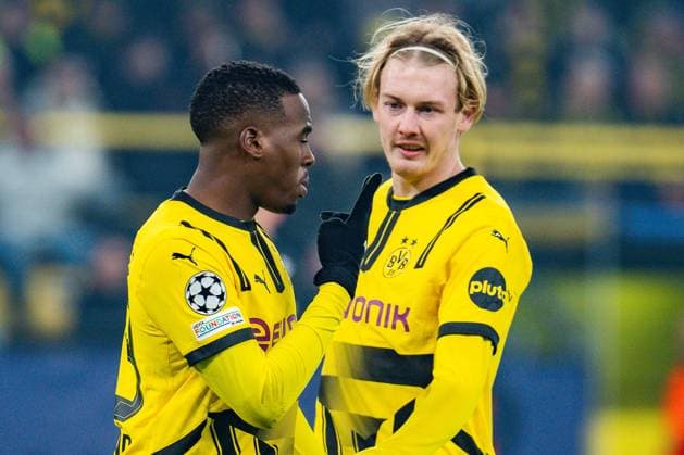 05 11 2024, Borussia Dortmund vs Sturm Graz, UEFA Champions League, Matchday 4 Julian Brandt Borussia Dortmund, 10 Jamie Gittens Borussia Dortmund, 43 Copyright: xBahhoxKarax