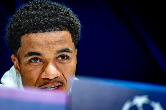 PSV Eindhoven midfielder Malik Tillman during te press conference after the match , during the match PSV Girona at the Philips stadium for the UEFA Champions League phase Matchday 4 season 2024 2025 in EINDHOVEN, Netherlands on 5 november 2024, photo by Marcel van Dorst EYE4images DeFodi Images not used in POL SRB CRO FRA GBR NED ITA USA Defodi 746 198171 Defodi-746 not used in POL SRB CRO FRA GBR NED ITA USA