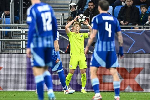 SK Slovan Bratislava v GNK Dinamo - UEFA Champions League 2024 25 League Phase MD4 Takuya Ogiwara of Dinamo Zagreb in action during the UEFA Champions League 2024 25 League Phase MD4 match between SK Slovan Bratislava and GNK Dinamo at National football stadium on November 5, 2024 in Bratislava, Slovakia.  MarkoxLukunic PIXSELL