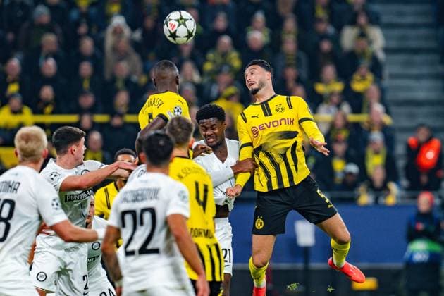 05 11 2024, Borussia Dortmund vs Sturm Graz, UEFA Champions League, Matchday 4 Serhou Guirassy Borussia Dortmund, 9 Ramy Bensebaini Borussia Dortmund, 5 Copyright: xBahhoxKarax