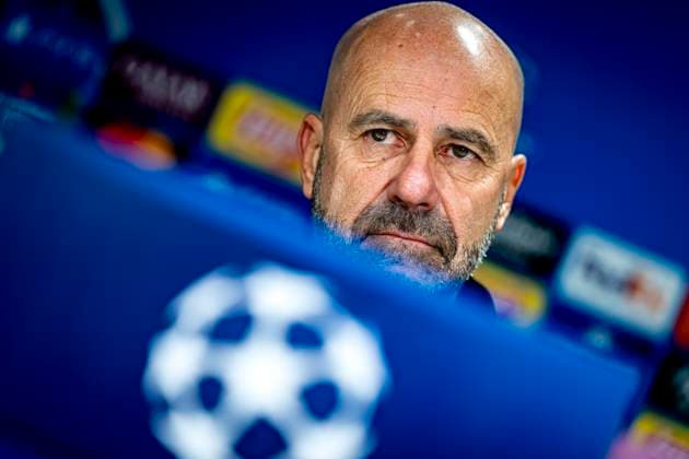 PSV Eindhoven trainer Peter Bosz during te press conference after the match , during the match PSV Girona at the Philips stadium for the UEFA Champions League League phase Matchday 4 season 2024 2025 in EINDHOVEN, Netherlands on 5 november 2024, photo by Marcel van Dorst EYE4images DeFodi Images not used in POL SRB CRO FRA GBR NED ITA USA Defodi 746 198182 Defodi-746 not used in POL SRB CRO FRA GBR NED ITA USA