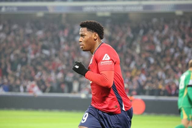 But de Jonathan DAVID (LOSC Lille) lors du match LOSC Lille vs Juventus FC, Ligue des Champions, Decathlon Arena stade Pierre Mauroy Villeneuve d Ascq, le 5 novembre 2024 - photo Laurent Sanson Panoramic FOOTBALL : LOSC Lille vs Juventus FC - Ligue des Champions - 05 11 2024 LaurentSanson Panoramic