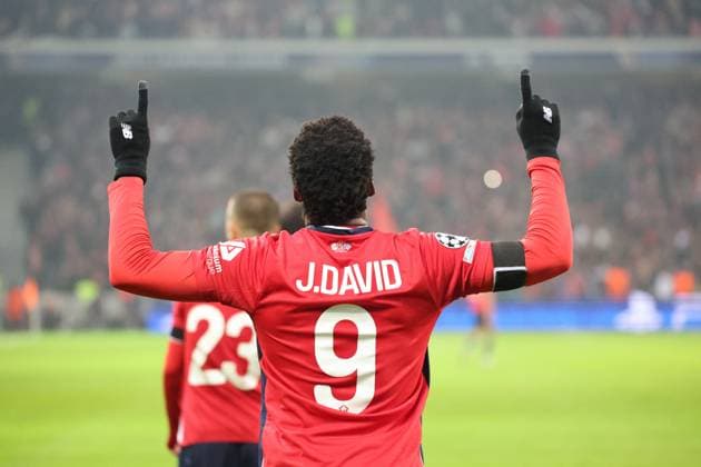 Joie de Jonathan DAVID (LOSC Lille) après son but lors du match LOSC Lille vs Juventus FC, Ligue des Champions, Decathlon Arena stade Pierre Mauroy Villeneuve d Ascq, le 5 novembre 2024 - photo Laurent Sanson Panoramic FOOTBALL : LOSC Lille vs Juventus FC - Ligue des Champions - 05 11 2024 LaurentSanson Panoramic 