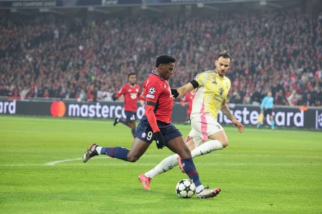 But de Jonathan DAVID (LOSC Lille) lors du match LOSC Lille vs Juventus FC, Ligue des Champions, Decathlon Arena stade Pierre Mauroy Villeneuve d Ascq, le 5 novembre 2024 - photo Laurent Sanson Panoramic FOOTBALL : LOSC Lille vs Juventus FC - Ligue des Champions - 05 11 2024 LaurentSanson Panoramic