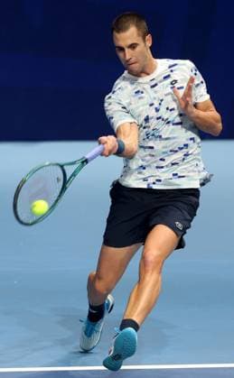 05.11.2024 Beograd(Srbija) ATP, Tennis Herren Serbia Open Series singlovi-pojedinicno muski tenis Laslzo Györe Szerbiai-Magyar hivatasos teniszezo Laslo Djere Srbija :