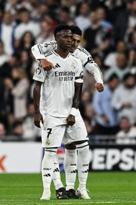 Sport Bilder des Tages Db Madrid 05 11 2024 - Champions League Real Madrid-Milan foto Daniele Buffa Image nella foto: esultanza gol Vinicius Junior 