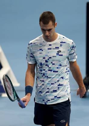 05.11.2024 Beograd(Srbija) ATP, Tennis Herren Serbia Open Series singlovi-pojedinicno muski tenis Laslzo Györe Szerbiai-Magyar hivatasos teniszezo Laslo Djere Srbija :