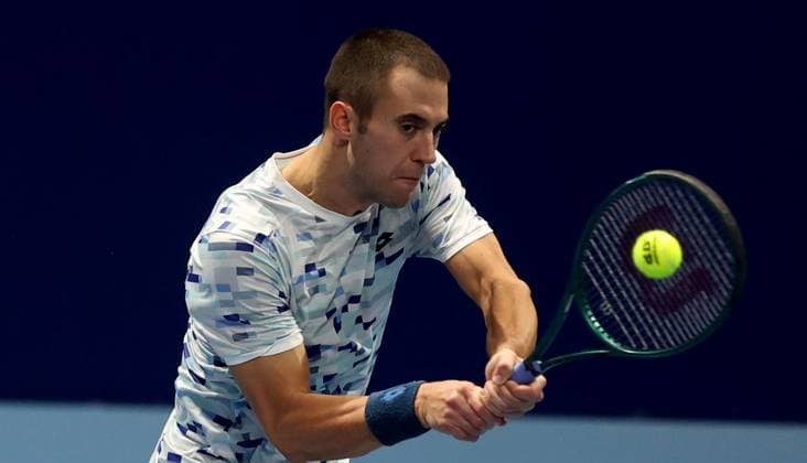 05.11.2024 Beograd(Srbija) ATP, Tennis Herren Serbia Open Series singlovi-pojedinicno muski tenis Laslzo Györe Szerbiai-Magyar hivatasos teniszezo Laslo Djere Srbija :