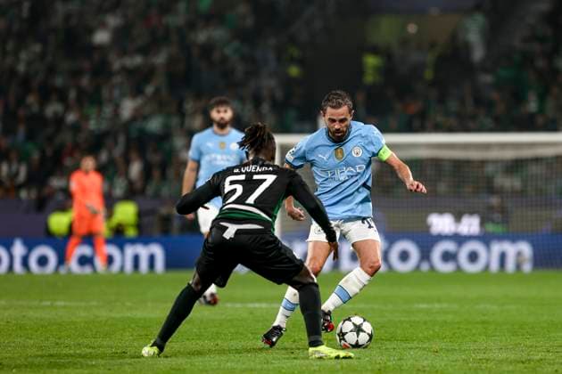 Bernardo Silva midfielder of Manchester City during the UEFA Champions League 2024 25 League Phase MD4 match between Sporting Clube de Portugal and Manchester City at Estadio Jose Alvalade on November 05, 2024 in Lisbon, Portugal. UEFA Champions League - Sporting CP vs Manchester City (Valter Gouveia SPP) Copyright: xValterxGouveia SPPx spp-en-VaGo-VG_L1320