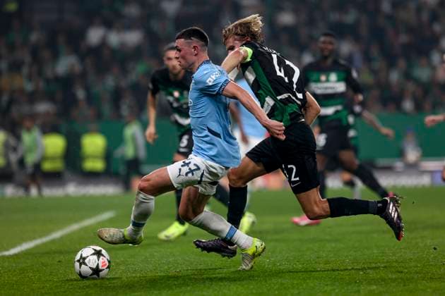 Phil Foden midfielder of Manchester City during the UEFA Champions League 2024 25 League Phase MD4 match between Sporting Clube de Portugal and Manchester City at Estadio Jose Alvalade on November 05, 2024 in Lisbon, Portugal. UEFA Champions League - Sporting CP vs Manchester City (Valter Gouveia SPP) Copyright: xValterxGouveia SPPx spp-en-VaGo-VG_L1337