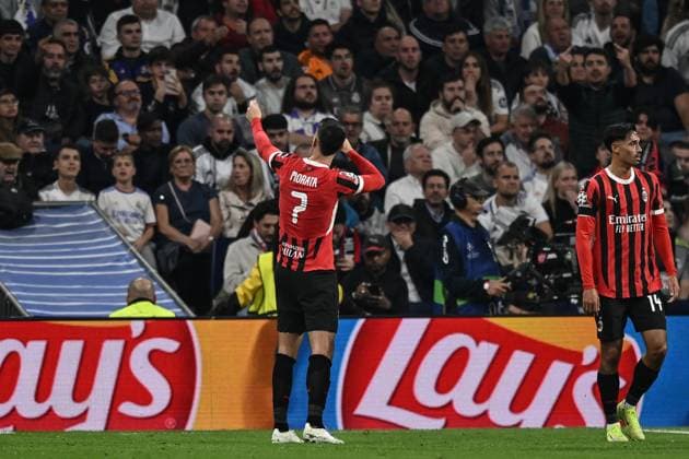 Db Madrid 05 11 2024 - Champions League Real Madrid-Milan foto Daniele Buffa Image nella foto: esultanza gol Alvaro Morata 