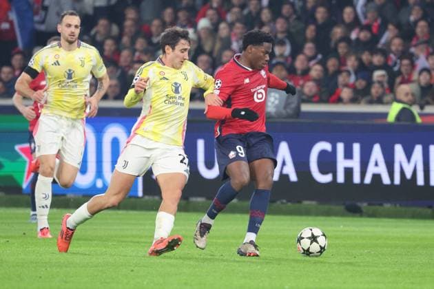 Jonathan DAVID (LOSC Lille) lors du match LOSC Lille vs Juventus FC, Ligue des Champions, Decathlon Arena stade Pierre Mauroy Villeneuve d Ascq, le 5 novembre 2024 - photo Laurent Sanson Panoramic FOOTBALL : LOSC Lille vs Juventus FC - Ligue des Champions - 05 11 2024 LaurentSanson Panoramic