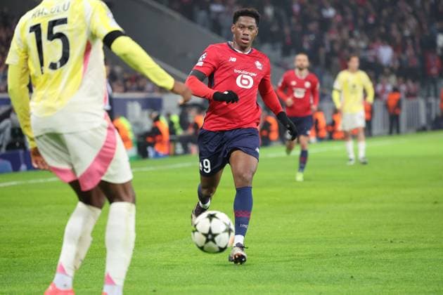 Jonathan DAVID (LOSC Lille) lors du match LOSC Lille vs Juventus FC, Ligue des Champions, Decathlon Arena stade Pierre Mauroy Villeneuve d Ascq, le 5 novembre 2024 - photo Laurent Sanson Panoramic FOOTBALL : LOSC Lille vs Juventus FC - Ligue des Champions - 05 11 2024 LaurentSanson Panoramic