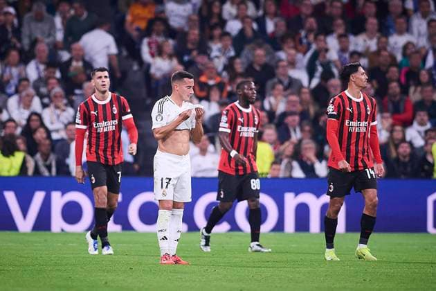 UEFA Champions League soccer match Real Madrid vs Milan at Santiago Bernabeu Stadium in Madrid, Spain 05 November 2024 Morata and Lucas Vazquez 900 Cordon Press  900 CordonxPress LOF - UEFA Champions League Real Madrid vs Milan