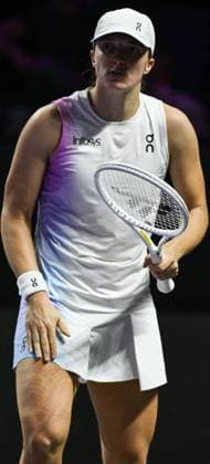 WTA, Tennis Damen Finals 2024 - Day 4 RIYADH, SAUDI ARABIA - NOVEMBER 05: Iga Swiatek of Poland during her match against Coco Gauff of USA, on day 4 of the 2024 WTA Finals, part of the Hologic WTA Tour, held at King Saud University Indoor Arena on November 05, 2024, in Riyadh, Saudi Arabia. Riyadh Saudi Arabia  Copyright: xArturxWidakx originalFilename:widak-wtafinal241105_npTQs.jpg