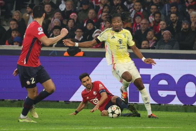 Khephren THURAM (Juventus) lors du match LOSC Lille vs Juventus FC, Ligue des Champions, Decathlon Arena stade Pierre Mauroy Villeneuve d Ascq, le 5 novembre 2024 - photo Laurent Sanson Panoramic FOOTBALL : LOSC Lille vs Juventus FC - Ligue des Champions - 05 11 2024 LaurentSanson Panoramic 
