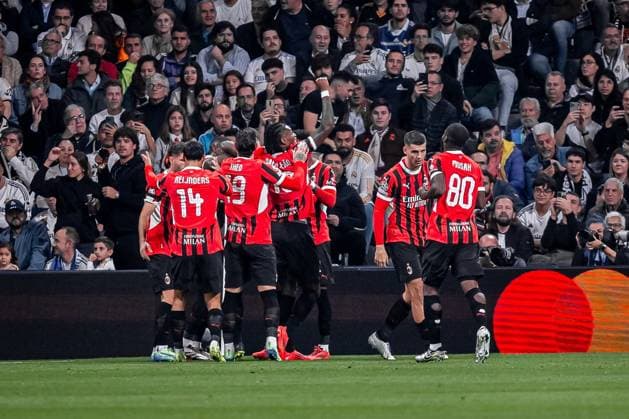 2024.11.05 Madryt pilka nozna UEFA Liga Mistrzow sezon 2024 2025 Real Madryt - AC Milan N z gol radosc bramka goal Malick Thiaw Foto Mateusz Porzucek PressFocus 2024.11.05 Madryt Football - UEFA Champions League season 2024 2025 Madrid Real Madrid Estadio Santiago BernabÃ u Real Madryt - AC Milan gol radosc bramka goal Malick Thiaw Credit: Mateusz Porzucek PressFocus NEWSPIX.PL --- newspix.pl POLAND OUT! 