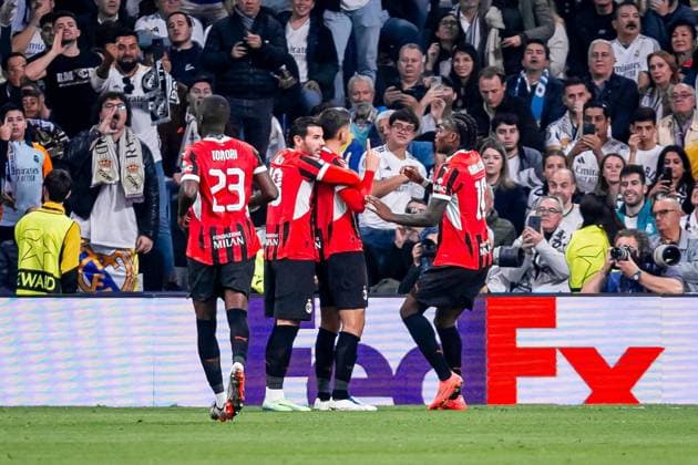 2024.11.05 Madryt pilka nozna UEFA Liga Mistrzow sezon 2024 2025 Real Madryt - AC Milan N z gol radosc bramka goal Alvaro Morata Foto Mateusz Porzucek PressFocus 2024.11.05 Madryt Football - UEFA Champions League season 2024 2025 Madrid Real Madrid Estadio Santiago BernabÃ u Real Madryt - AC Milan gol radosc bramka goal Alvaro Morata Credit: Mateusz Porzucek PressFocus NEWSPIX.PL --- newspix.pl POLAND OUT! 