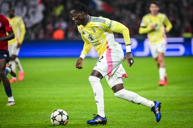 November 5, 2024, Villeneuve-D ascq, France, France: Timothy WEAH of Juventus during the UEFA Champions League, League Phase MD4 match between Lille OSC (LOSC) and Juventus FC at Pierre Mauroy Stadium on November 05, 2024 in Villeneuve-d Ascq near Lille, France. Villeneuve-D ascq France - ZUMAm308 20241105_zsp_m308_013 Copyright: xMatthieuxMirvillex