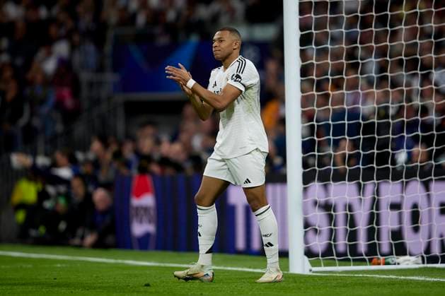 November 5, 2024, Madrid, Madrid, Spain: Kylian Mbappe of Real Madrid CF during the UEFA Champions League football match between Real Madrid CF and AC Milan at Santiago Bernabeu Stadium in Madrid, Spain, November 5, 2024 Madrid Spain - ZUMAa206 20241105_zsp_a206_020 Copyright: xRubenxAlbarranx