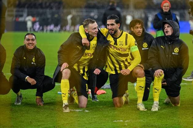 05 11 2024, Football, Champions League, Matchday 4, Season 2024 2025, Borussia Dortmund Sturm Graz, Maximilian Beier Borussia Dortmund , Emre Can Borussia Dortmund xRHR PHOTO TKx Copyright: RHR-FOTOx RHR-FOTO TK