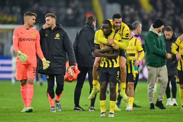 05 11 2024, Football, Champions League, Matchday 4, Season 2024 2025, Borussia Dortmund Sturm Graz, Serhou Guirassy Borussia Dortmund , Felix Nmecha Borussia Dortmund xRHR PHOTO TKx Copyright: RHR-FOTOx RHR-FOTO TK