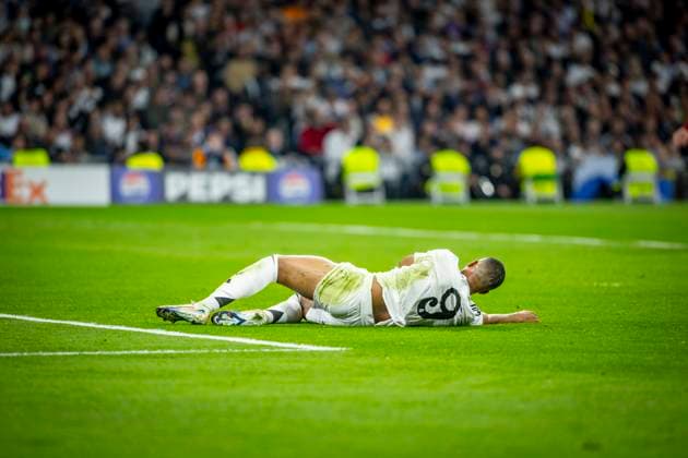 Real Madrid CF vs AC Milan- UEFA Champions League - 05 11 2024 Kylian Mbappe of Real Madrid CF during the UEFA Champions League match between Real Madrid CF and AC Milan at Estadio Santiago Bernabeu on November 05, 2024 in Madrid, Spain. Madrid Spain Copyright: xPGSxPhotoxagencyx