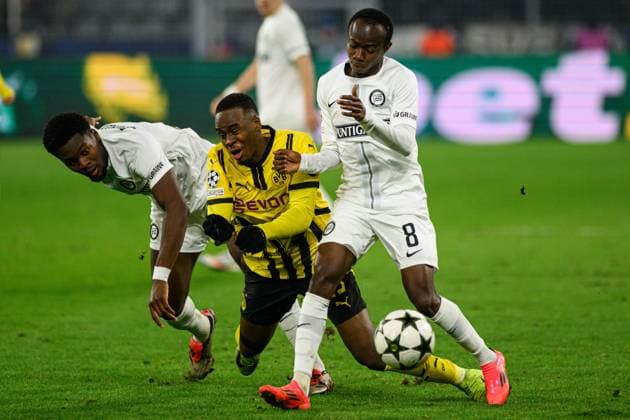 DORTMUND, GERMANY - 05.11.24: Jamie Gittens, The match of match UEFA Champion League Borussia Dortmund vs Sturm Graz at SIGNAL IDUNA PARK  Copyright: xVITALIIxKLIUIEVx