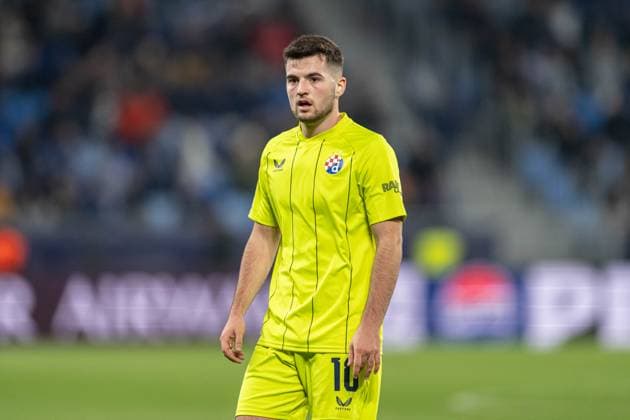 Martin Baturina during UEFA Champions league match, SK Slovan Bratislava - GNK Dinamo Zagreb , 05. november 2024, Tehelne pole Stadium, Bratislava, Slovakia Copyright: xMICHALxFAJT,ZOSPORTU.SKx DSC_4500