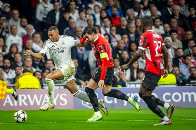 Real Madrid CF vs AC Milan- UEFA Champions League - 05 11 2024 Kylian Mbappe of Real Madrid CF in action during the UEFA Champions League match between Real Madrid CF and AC Milan at Estadio Santiago Bernabeu on November 05, 2024 in Madrid, Spain. Madrid Spain Copyright: xPGSxPhotoxagencyx