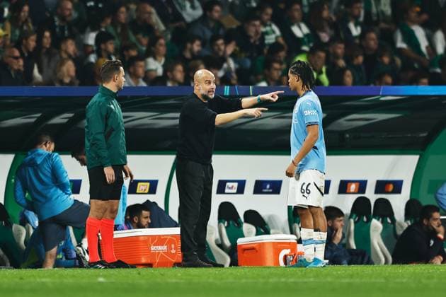 Josep Guardiola (ManC), NOVEMBER 5, 2024 - Football Soccer : UEFA Champions League League phase match day 4 between Sporting Clube de Portugal 4-1 Manchester City at the Estadio Jose Alvalade in Lisbon, Portugal. Noxthirdxpartyxsales  (272402646)