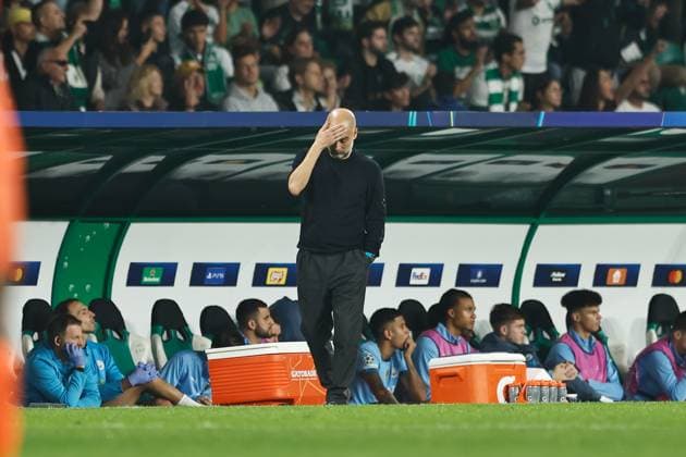 Josep Guardiola (ManC), NOVEMBER 5, 2024 - Football Soccer : UEFA Champions League League phase match day 4 between Sporting Clube de Portugal 4-1 Manchester City at the Estadio Jose Alvalade in Lisbon, Portugal. Noxthirdxpartyxsales  (272402647)