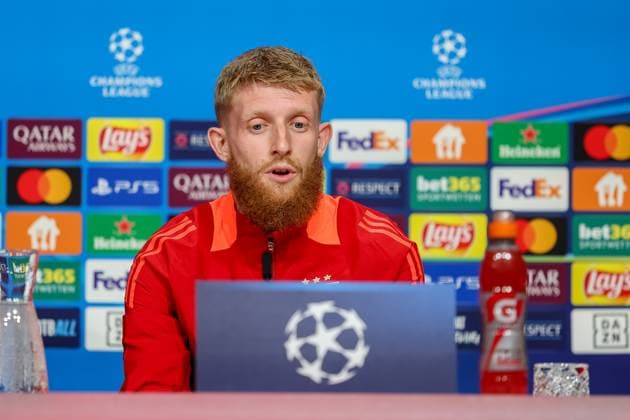 Jan Niklas Beste Benfica Lisbon, SL Benfica, 37 , Ger, International Press Conference, Benfica Lisbon, SL Benfica, Football, UEFA Champions League, Matchday 4, Season 2024 2025, 05 11 2024, Ger, International Press Conference, Benfica Lisbon, SL Benfica, Football, UEFA Champions League, Matchday 4, Season 2024 2025, 05 11 2024 Muenchen Copyright: xEibner-Pressefoto JennixMaulx EP_JML