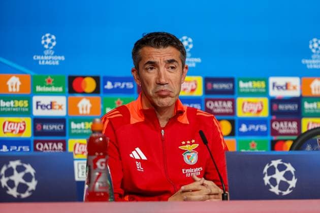 Bruno Lage Benfica Lisbon, SL Benfica, Headcoach , Ger, International Press Conference, Benfica Lisbon, SL Benfica, Football, UEFA Champions League, Matchday 4, Season 2024 2025, 05 11 2024, Ger, International Press Conference, Benfica Lisbon, SL Benfica, Football, UEFA Champions League, Matchday 4, Season 2024 2025, 05 11 2024 Muenchen Copyright: xEibner-Pressefoto JennixMaulx EP_JML