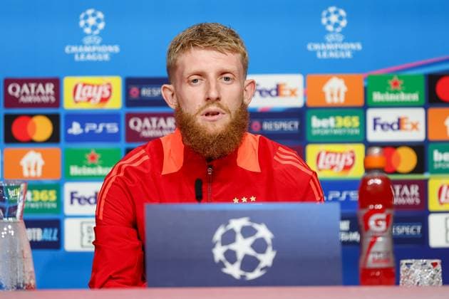 Jan Niklas Beste Benfica Lisbon, SL Benfica, 37 , Ger, International Press Conference, Benfica Lisbon, SL Benfica, Football, UEFA Champions League, Matchday 4, Season 2024 2025, 05 11 2024, Ger, International Press Conference, Benfica Lisbon, SL Benfica, Football, UEFA Champions League, Matchday 4, Season 2024 2025, 05 11 2024 Muenchen Copyright: xEibner-Pressefoto JennixMaulx EP_JML