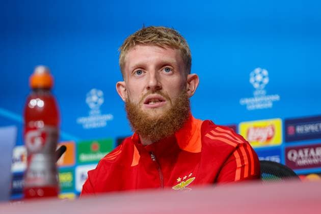 Jan Niklas Beste Benfica Lisbon, SL Benfica, 37 , Ger, International Press Conference, Benfica Lisbon, SL Benfica, Football, UEFA Champions League, Matchday 4, Season 2024 2025, 05 11 2024, Ger, International Press Conference, Benfica Lisbon, SL Benfica, Football, UEFA Champions League, Matchday 4, Season 2024 2025, 05 11 2024 Muenchen Copyright: xEibner-Pressefoto JennixMaulx EP_JML