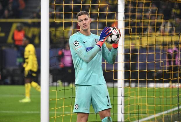 Goalkeeper Kjell Scherpen Sturm Graz 05 11 2024, Football UEFA Champions League 2024 25, 4 Matchday Borussia Dortmund SK Sturm Graz 1 0 Dortmund Signal Iduna Park Nordrhein Westfalen Germany Team2