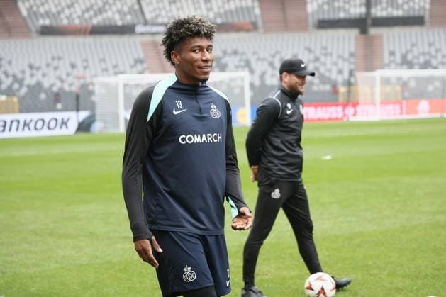 Union s Kevin Rodriguez pictured during a training session of Belgian soccer team Royale Union Saint-Gilloise in Brussels, on Wednesday 06 November 2024. The team prepares for tomorrow s match against Italian team AS Roma, in the fourth day (out of 8) of the League phase of the UEFA Europa League tournament. BRUNOxFAHY  x104705486x