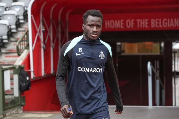 Union s Mamadou Traore pictured during a training session of Belgian soccer team Royale Union Saint-Gilloise in Brussels, on Wednesday 06 November 2024. The team prepares for tomorrow s match against Italian team AS Roma, in the fourth day (out of 8) of the League phase of the UEFA Europa League tournament. BRUNOxFAHY  x104705514x