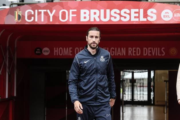 Union s Christian Burgess pictured during a training session of Belgian soccer team Royale Union Saint-Gilloise in Brussels, on Wednesday 06 November 2024. The team prepares for tomorrow s match against Italian team AS Roma, in the fourth day (out of 8) of the League phase of the UEFA Europa League tournament. BRUNOxFAHY  x104705559x