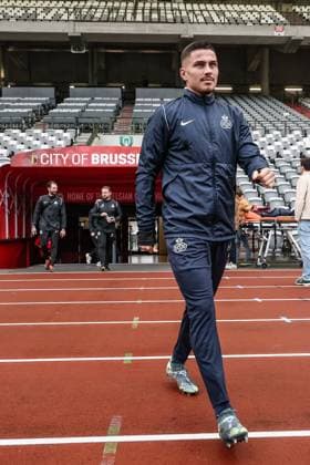 Union s Franjo Ivanovic pictured during a training session of Belgian soccer team Royale Union Saint-Gilloise in Brussels, on Wednesday 06 November 2024. The team prepares for tomorrow s match against Italian team AS Roma, in the fourth day (out of 8) of the League phase of the UEFA Europa League tournament. BRUNOxFAHY  x104705562x