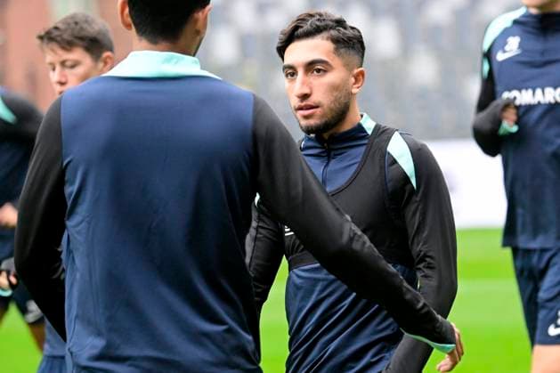 Media activities Royale Union Saint-Gilloise - UEFA Europa League BRUSSEL, BELGIUM - NOVEMBER 06 : Ait El Hadj Anouar midfielder of Royale Union Saint-Gilloise pictured during a training session prior the UEFA Europa League phase match between Royale Union Saint-Gilloise and AS Roma on November 6, 2024 in Brussel, Belgium, 06 11 2024 Brussel Belgium  Copyright: xPeterxDexVoechtx