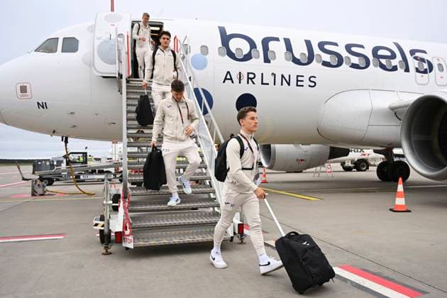 KF RFS v RSC Anderlecht - UEFA Europa League Media Activities 06 11 2024 RIGA DAUGAVA, LATVIA - NOVEMBER 06 : Verschaeren Yari midfielder of RSC Anderlecht pictured during arrival at the Riga airport prior to the UEFA Europa League phase matchday 4 between KF RFS and RSC Anderlecht on November 6, 2024 in Riga Daugava, Latvia, 06 11 2024 Riga Daugava Latvia  Copyright: xVincentxKalutx