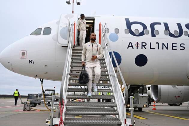 KF RFS v RSC Anderlecht - UEFA Europa League Media Activities 06 11 2024 RIGA DAUGAVA, LATVIA - NOVEMBER 06 : Sardella Killian defender of RSC Anderlecht pictured during arrival at the Riga airport prior to the UEFA Europa League phase matchday 4 between KF RFS and RSC Anderlecht on November 6, 2024 in Riga Daugava, Latvia, 06 11 2024 Riga Daugava Latvia  Copyright: xVincentxKalutx