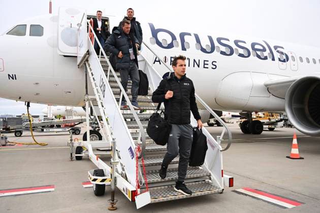 KF RFS v RSC Anderlecht - UEFA Europa League Media Activities 06 11 2024 RIGA DAUGAVA, LATVIA - NOVEMBER 06 : Hubert David head coach of RSC Anderlecht pictured during arrival at the Riga airport prior to the UEFA Europa League phase matchday 4 between KF RFS and RSC Anderlecht on November 6, 2024 in Riga Daugava, Latvia, 06 11 2024 Riga Daugava Latvia  Copyright: xVincentxKalutx