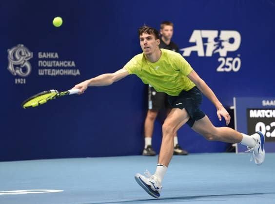 DUSAN LAJOVIC vs FABIAN MAROZSAN FABIAN MAROZSAN, tennis player of Hungary, at Belgrade Open ATP, Tennis Herren match, ageinst DUSAN LAJOVIC Serbia, at Belgrade arena. Belgrade, 06.11.2024. foto: Nebojsa Parausic MN Press TENNIS, BELGRADE OPEN, ATP Belgrade Belgrade Arena Serbia Copyright: xNebojsaxParausicx xMNxPressx