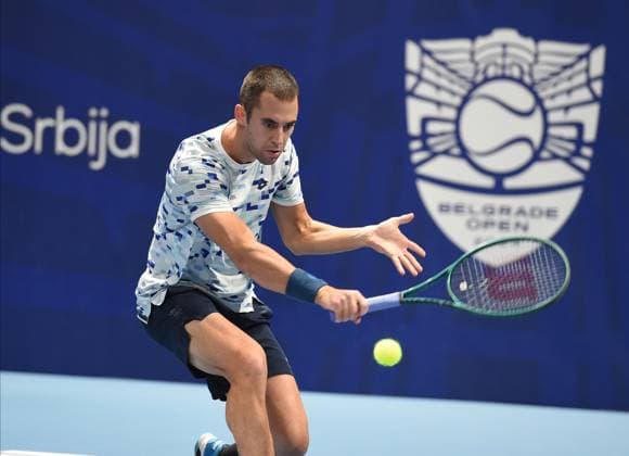 LASLO DJERE vs DUJE AJDUKOVIC LASLO DJERE, tennis player of Serbia, at Belgrade Open ATP, Tennis Herren match, ageinst DUJE AJDUKOVIC Croatia, at Belgrade arena. Belgrade, 06.11.2024. foto: Nebojsa Parausic MN Press TENNIS, BELGRADE OPEN, ATP Belgrade Belgrade Arena Serbia Copyright: xNebojsaxParausicx xMNxPressx