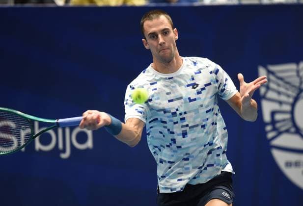 LASLO DJERE vs DUJE AJDUKOVIC LASLO DJERE, tennis player of Serbia, at Belgrade Open ATP, Tennis Herren match, ageinst DUJE AJDUKOVIC Croatia, at Belgrade arena. Belgrade, 06.11.2024. foto: Nebojsa Parausic MN Press TENNIS, BELGRADE OPEN, ATP Belgrade Belgrade Arena Serbia Copyright: xNebojsaxParausicx xMNxPressx
