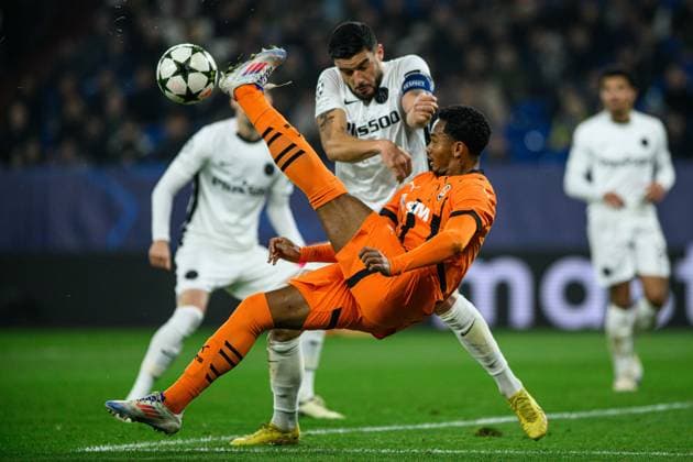GELSENKIRCHEN, GERMANY - 6 NOVEMBER, 2024: Kevin, The UEFA Champions League football match between FC Shakhtar Donetsk and BSC Young Boys at Veltins Arena  Copyright: xVitaliixKliuievx